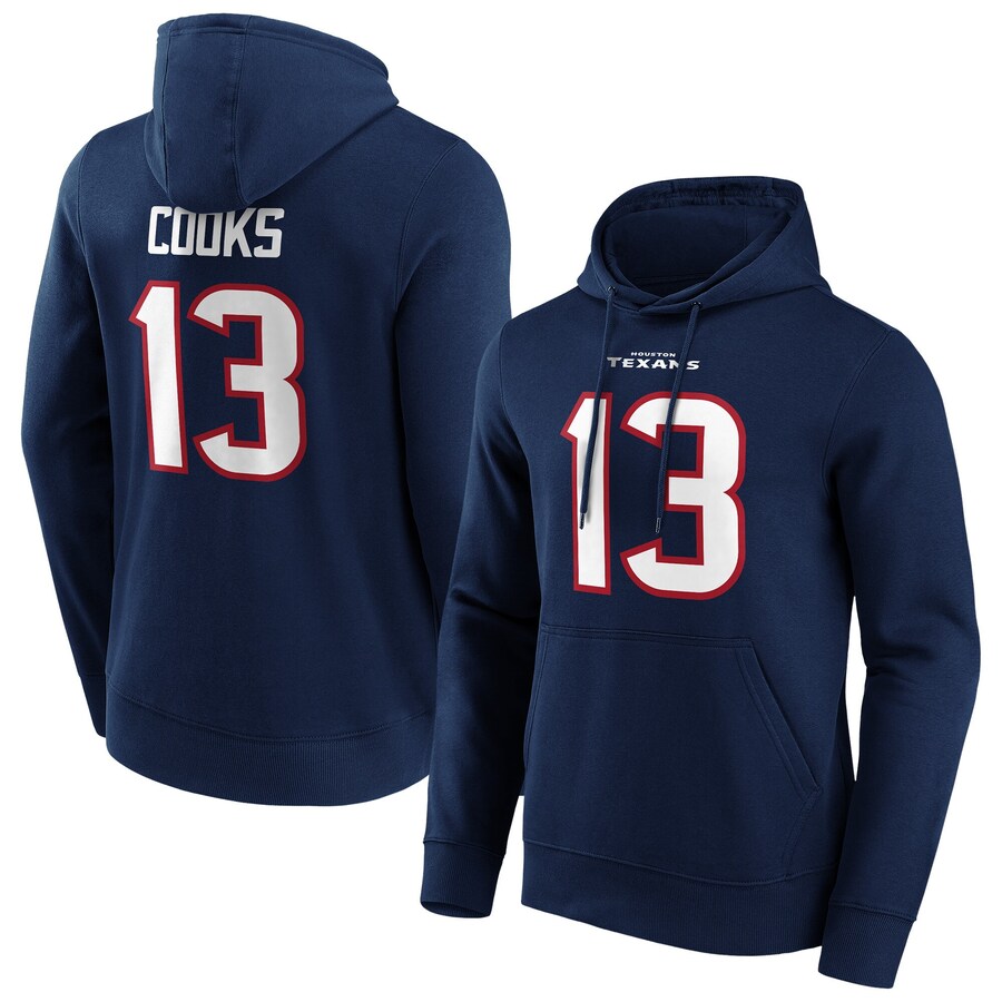 Men's Houston Texans #13 Brandin Cooks Navy Hoodie Men's Houston Texans #13 Brandin Cooks Navy Hoodie